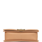 Medium Boy Bag Dark Beige Lambskin Antique Gold Hardware