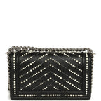 Medium Boy Bag Black Pearl Chevron Calfskin Silver Hardware