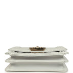 North South Boy Bag Light Grey Iridescent Calfskin Light Gold Hardware