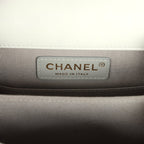 North South Boy Bag Light Grey Iridescent Calfskin Light Gold Hardware