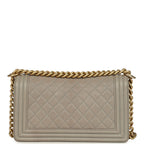 Medium Boy Bag Taupe Caviar Antique Gold Hardware