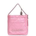 Mini 22 Bag Pink Calfskin Silver Hardware