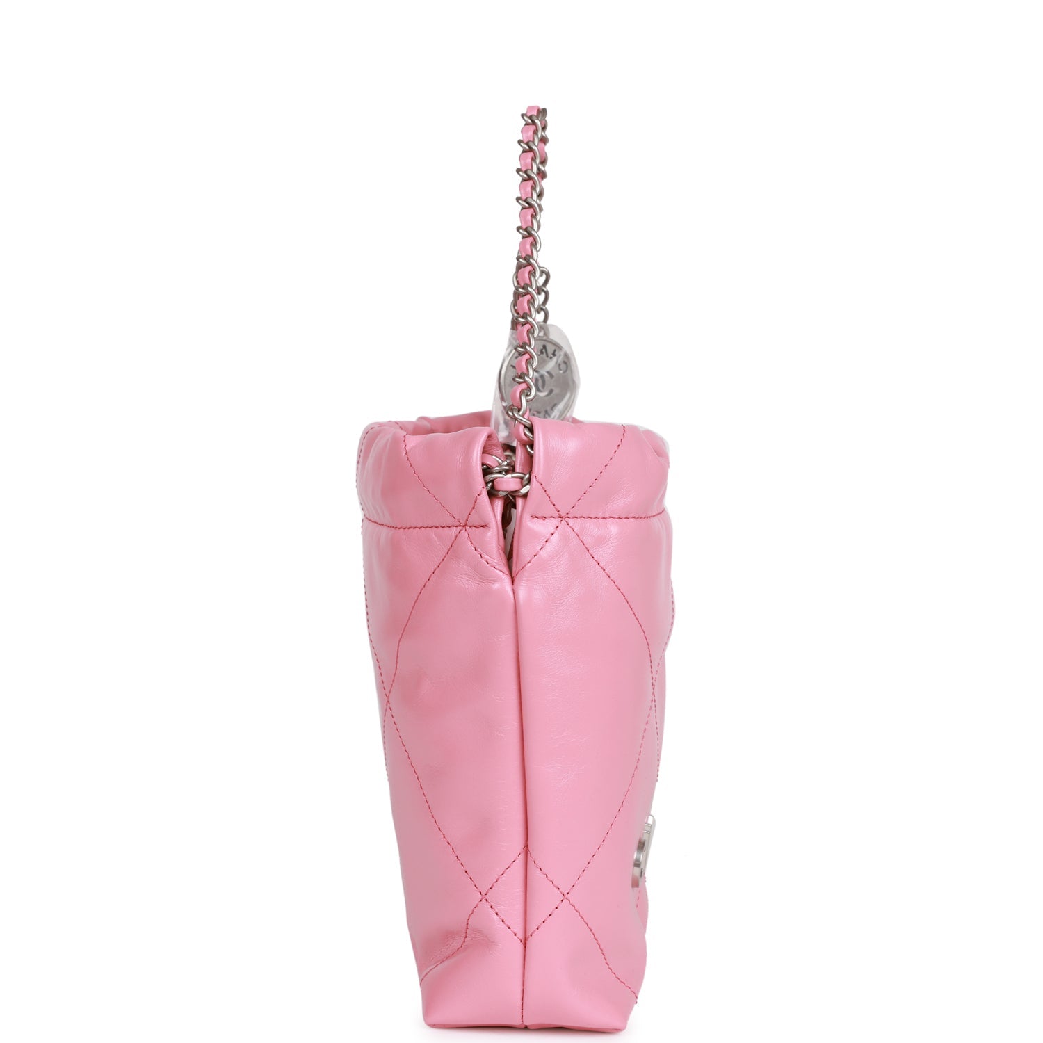 Mini 22 Bag Pink Calfskin Silver Hardware