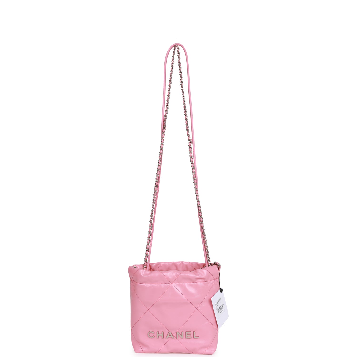 Mini 22 Bag Pink Calfskin Silver Hardware