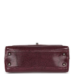 Mini Coco Handle Burgundy Lizard Ruthenium Hardware