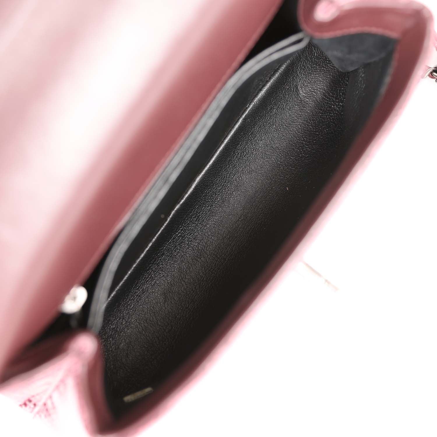 Mini Coco Handle Burgundy Lizard Ruthenium Hardware