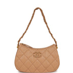 19 Hobo Bag Beige Aged Calfskin Brushed Gold Hardware