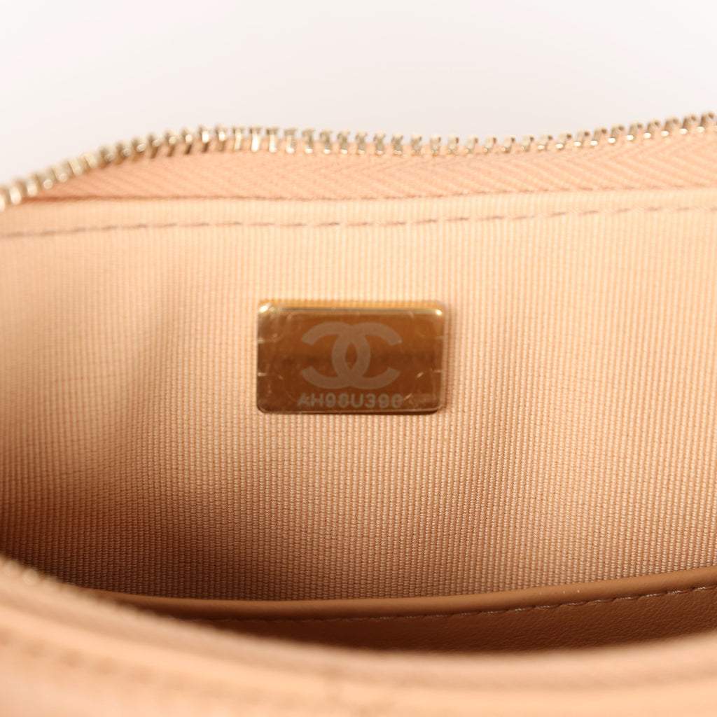19 Hobo Bag Beige Aged Calfskin Brushed Gold Hardware