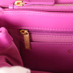 Small Crush Flap Bag Purple Shiny Aged Calfskin Brushed Gold Hardware