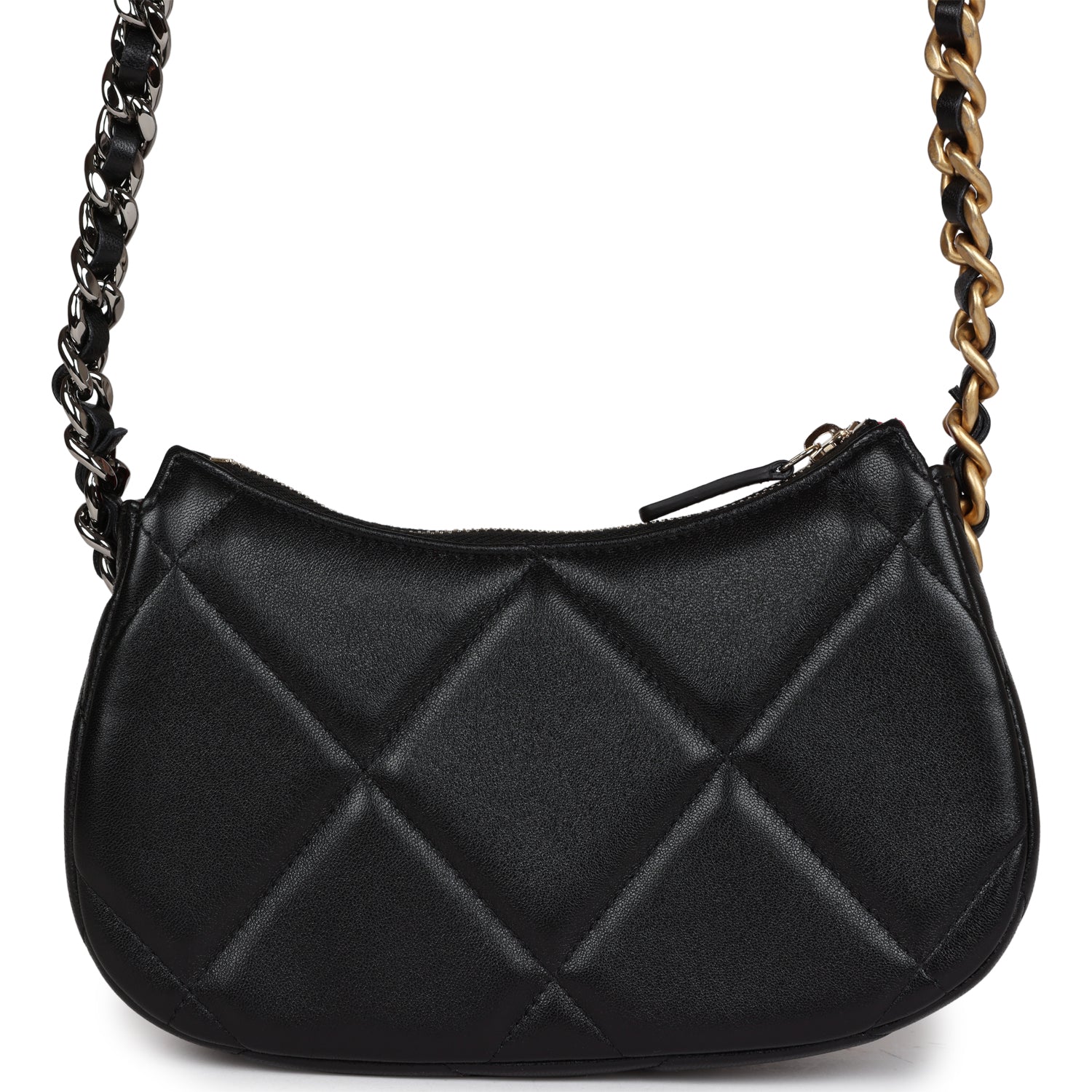 19 Hobo Chain Bag Black Calfskin Mixed Metal Hardware