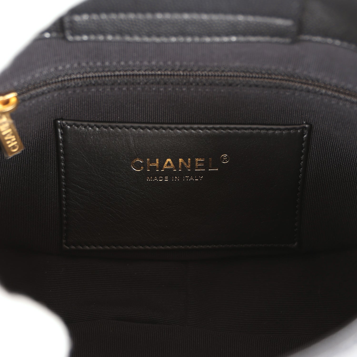 Hobo Bag Black Shiny Caviar Brushed Gold Hardware