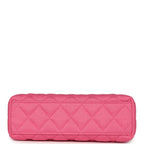 Small Kelly Shopper Dark Pink Jersey Brushed Gold Hardware