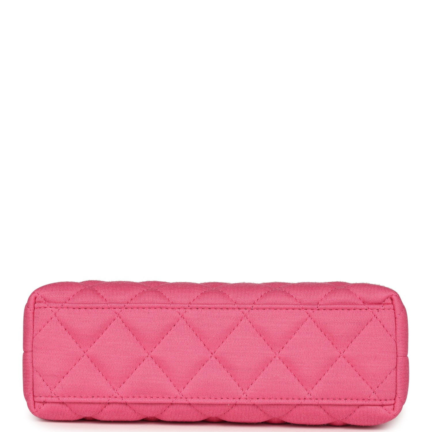 Small Kelly Shopper Dark Pink Jersey Brushed Gold Hardware