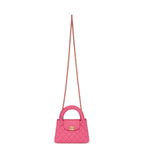 Small Kelly Shopper Dark Pink Jersey Brushed Gold Hardware