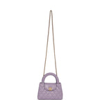 Small Kelly Shopper Light Purple Shiny Aged Calfskin Brushed Gold Hardware