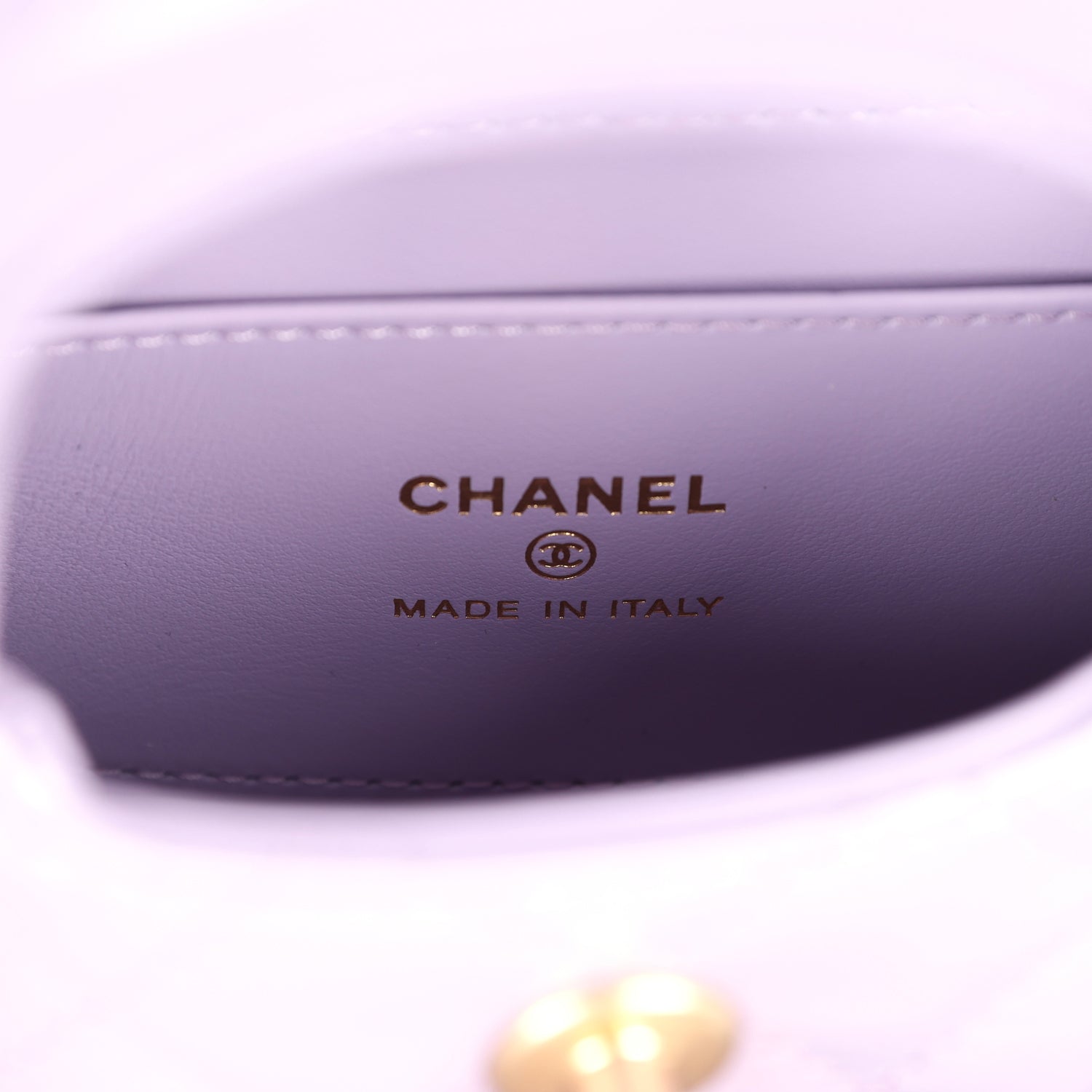 Nano Kelly Shopper Light Purple Shiny Aged Calfskin Brushed Gold Hardware