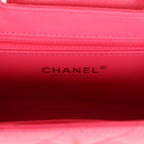 Small Kelly Shopper Dark Pink Shiny Aged Calfskin Brushed Gold Hardware