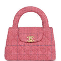 Small Kelly Shopper Pink Tweed Brushed Gold Hardware
