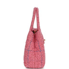 Small Kelly Shopper Pink Tweed Brushed Gold Hardware