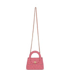 Small Kelly Shopper Pink Tweed Brushed Gold Hardware