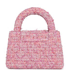 Small Kelly Shopper Pink Tweed Brushed Gold Hardware