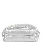 Mini 22 Bag White and Silver Ombre Metallic Calfskin Silver Hardware