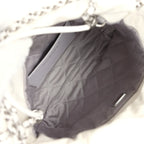 Mini 22 Bag White and Silver Ombre Metallic Calfskin Silver Hardware