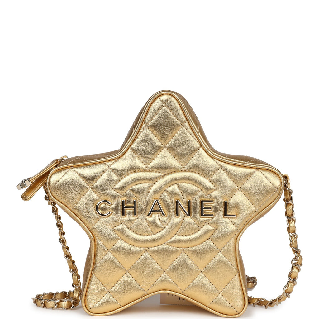 Star Bag Metallic Gold Lambskin Gold Hardware