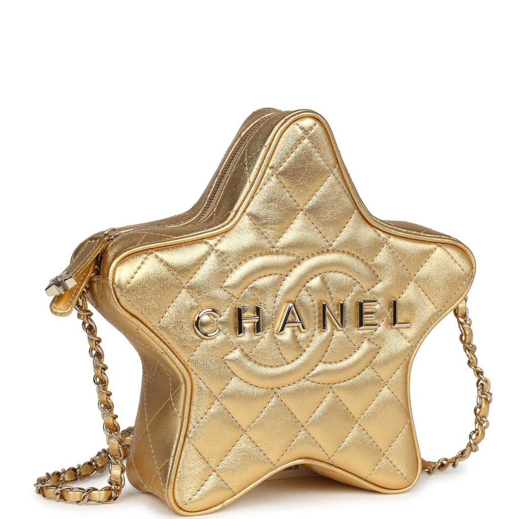 Star Bag Metallic Gold Lambskin Gold Hardware