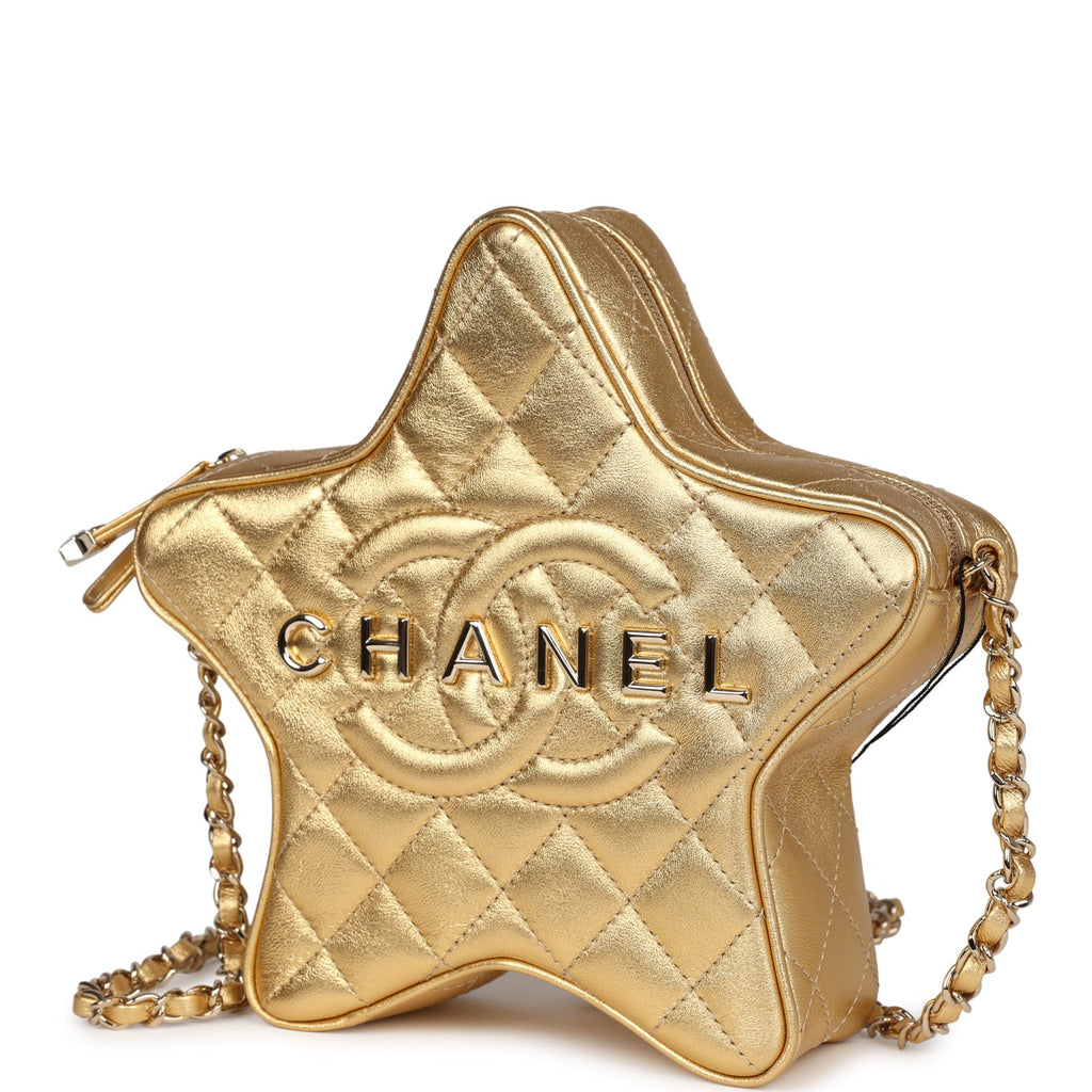 Star Bag Metallic Gold Lambskin Gold Hardware
