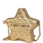 Star Bag Metallic Gold Lambskin Gold Hardware