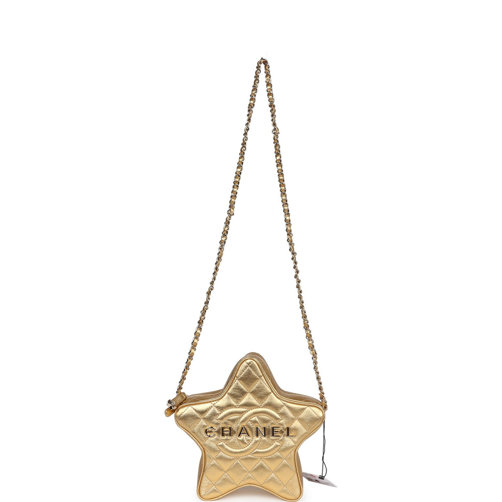 Star Bag Metallic Gold Lambskin Gold Hardware