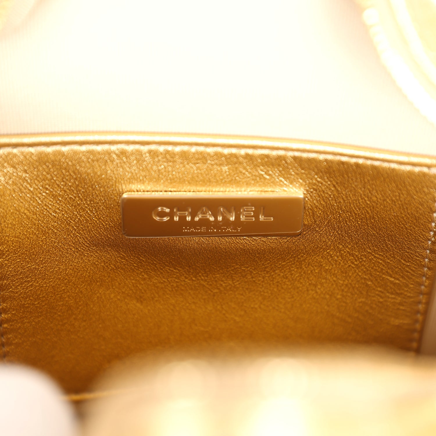 Star Bag Metallic Gold Lambskin Gold Hardware