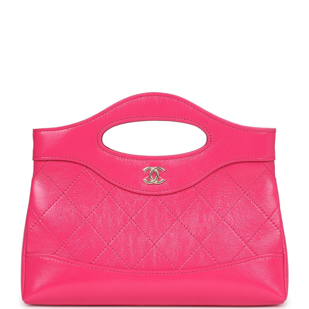 Nano 31 Shopper Hot Pink Shiny Aged Calfskin Gold Hardware