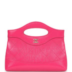 Nano 31 Shopper Hot Pink Shiny Aged Calfskin Gold Hardware