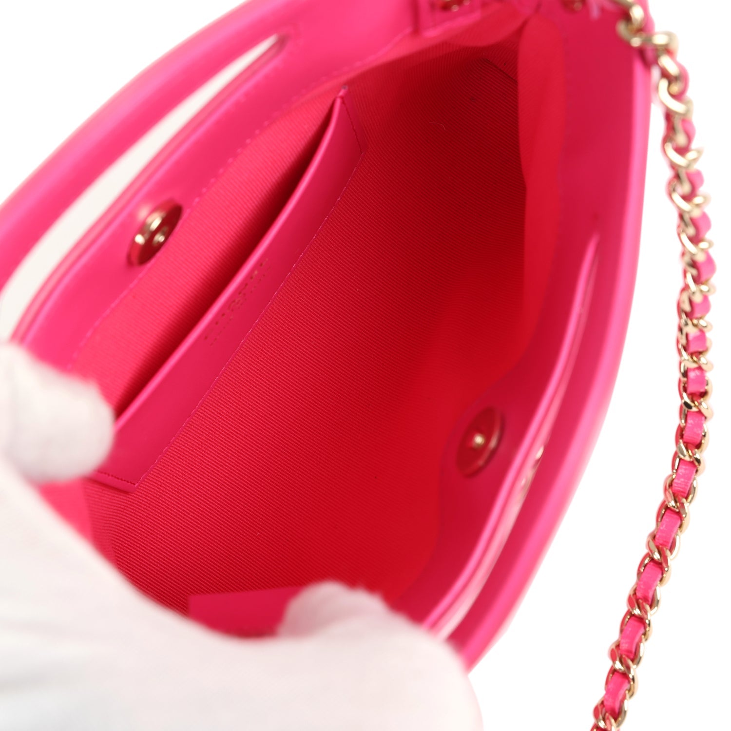 Nano 31 Shopper Hot Pink Shiny Aged Calfskin Gold Hardware