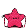 CC Star Bag Fuchsia and Black Satin Black Metal Hardware