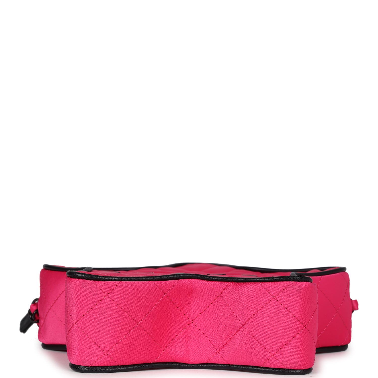 CC Star Bag Fuchsia and Black Satin Black Metal Hardware