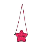 CC Star Bag Fuchsia and Black Satin Black Metal Hardware