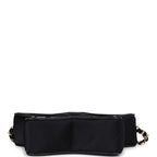 Star Bag Black Satin Light Gold Hardware