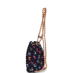 Medium CC Drawstring Backpack Multicolored Printed Fabric Light Gold Hardware