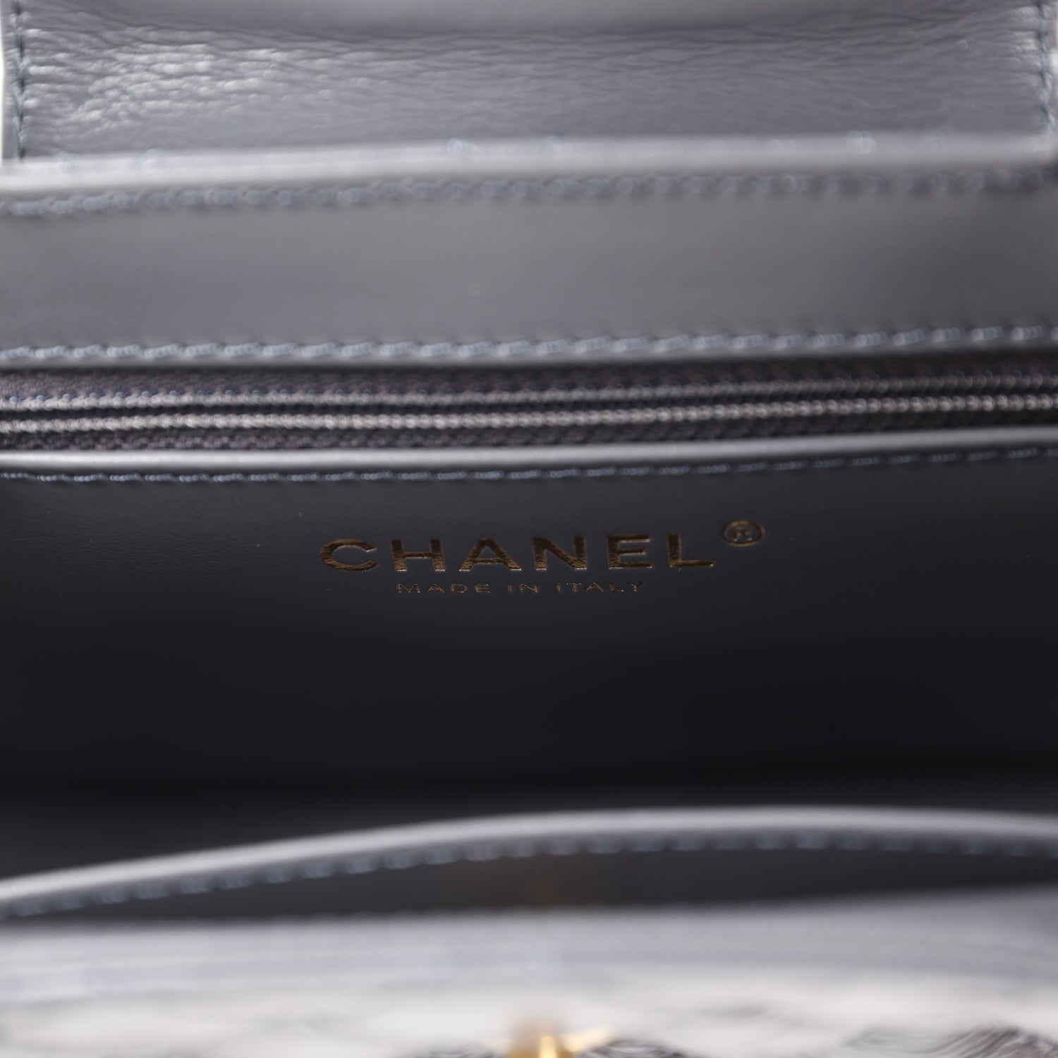 Small Kelly Shopper Dark Grey Shiny Aged Calfskin Brushed Gold Hardware