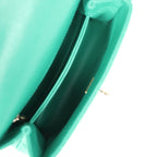 Mini Coco Top Handle Flap Bag Dark Green Caviar Light Gold Hardware
