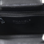 Small Kelly Shopper Dark Grey and Black Plaid Canvas Ruthenium Hardware