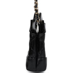 Micro 31 Shopper Black Shiny Lambskin Light Gold Hardware
