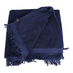 CC Beach Tote Bag & Towel Set Navy Blue Canvas & Terry