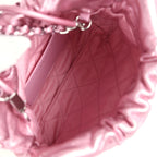 Mini 22 Bag Pink Metallic Lambskin Lacquered Metal Hardware