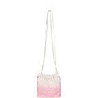 Mini 22 Bag Pink and White Ombre Calfskin Lacquered Metal Hardware
