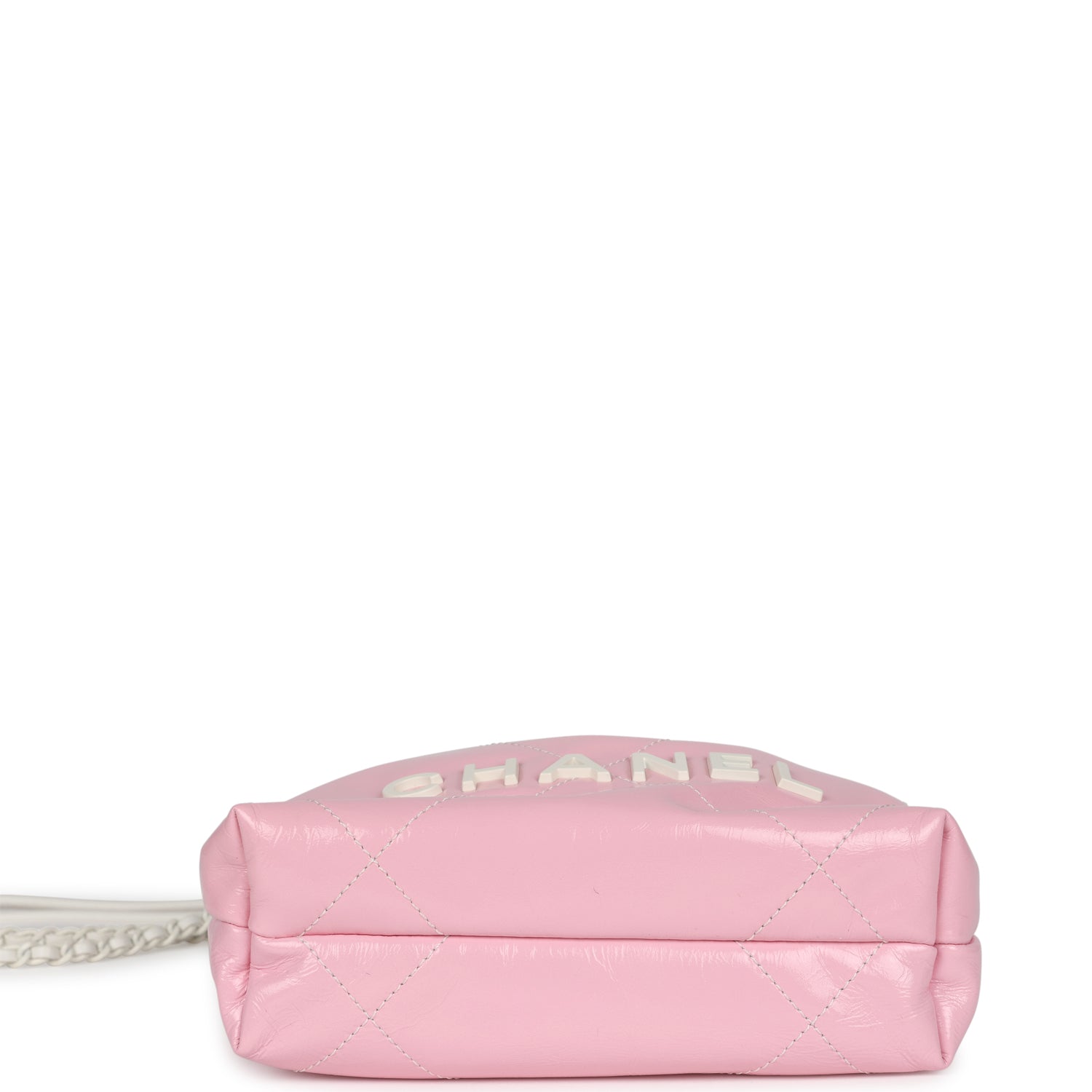 Mini 22 Bag Pink and White Ombre Calfskin Lacquered Metal Hardware