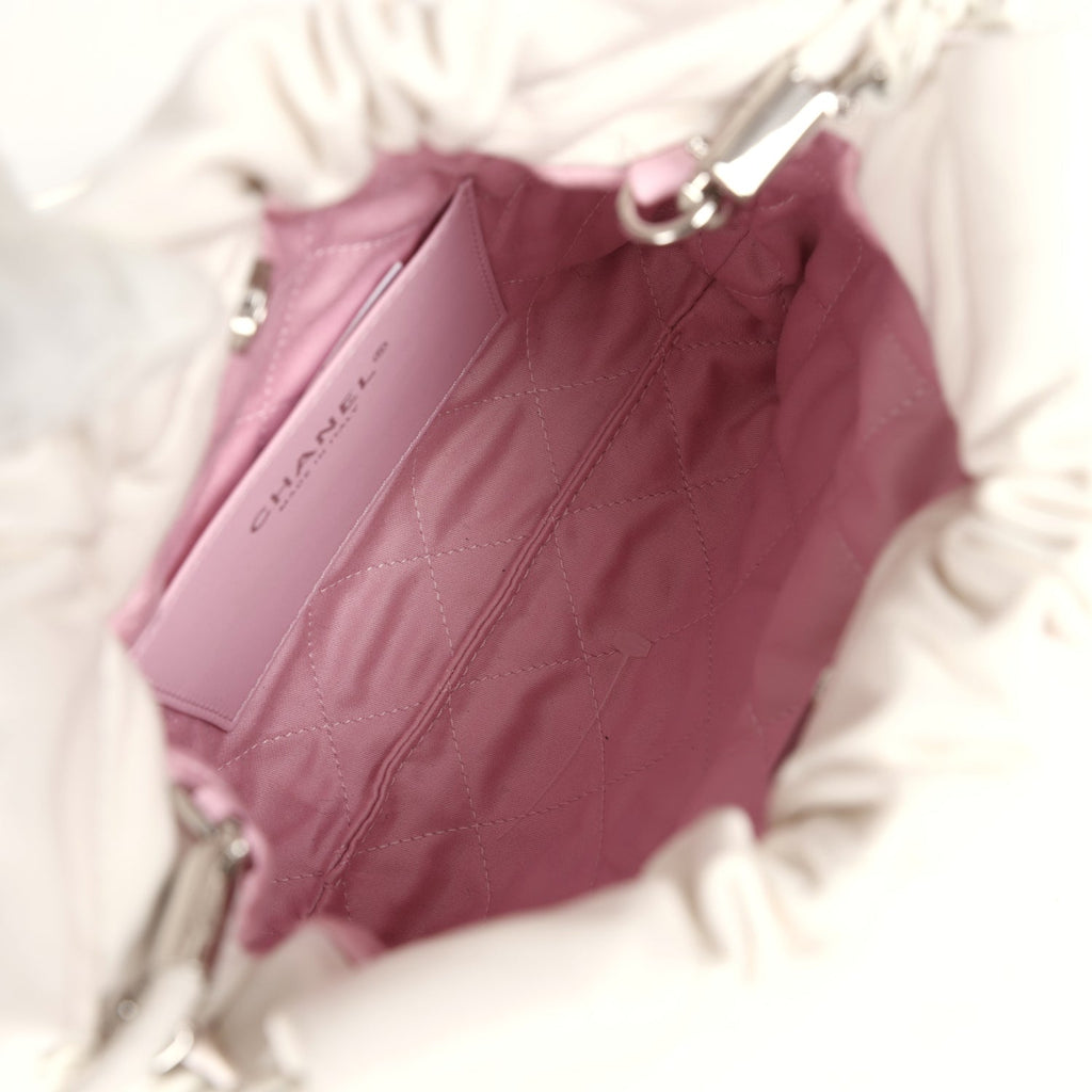 Mini 22 Bag Pink and White Ombre Calfskin Lacquered Metal Hardware